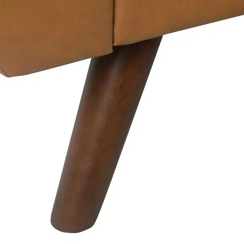 Panca Contenitore Moderna HomePop con Gambe in Legno