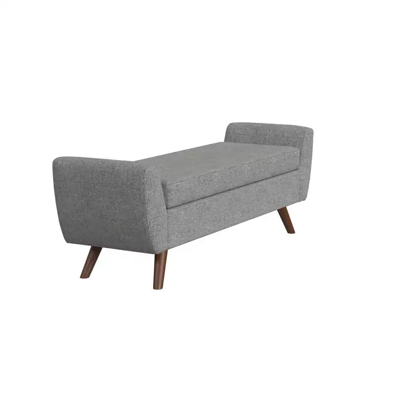 Panca Contenitore Moderna HomePop con Gambe in Legno